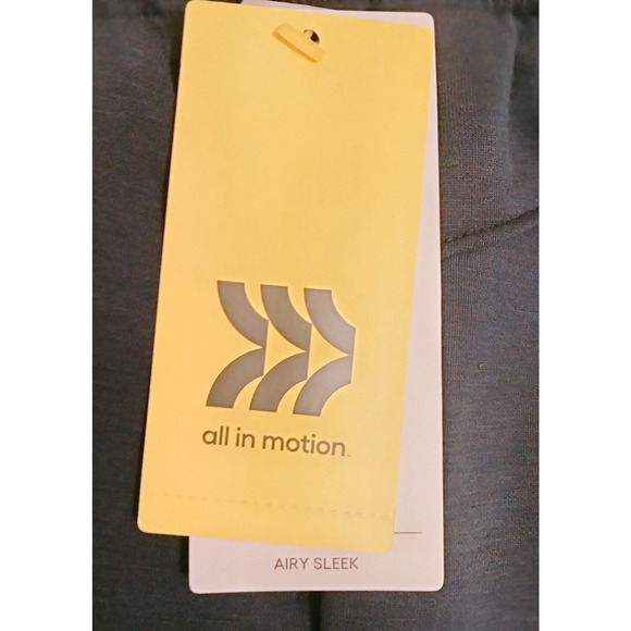 All In Motion Girls' Wide Leg Athletic Pants Airy Sleek Mid Rise Navy Blue - Picture 5 of 7